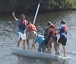 Regatta 2003 laser 6 up about to capsize