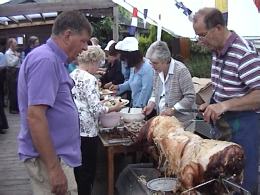 Nigel carving a hog roast