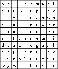 Dinghy word search