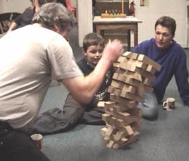 Jenga blocks falling