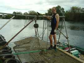 Downstream ramp with new grating and Nigel Knowles