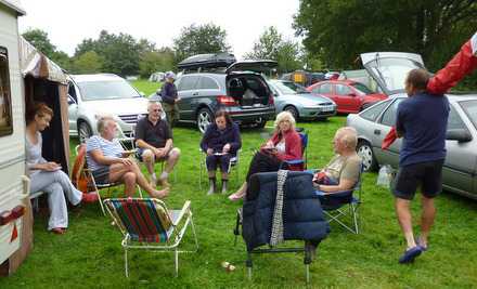 Group at Mike Hendra's van