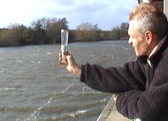 Martin Cannon checking wind speed