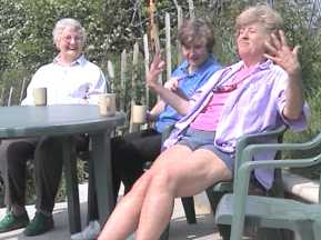 Ladies on upper patio